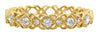 .24CT DIAMOND 18KT YELLOW GOLD ROUND FLOWER SQUARE GEOMETRICAL ANNIVERSARY RING