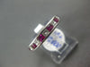 ESTATE 1.45CT DIAMOND & AAA RUBY 18KT WHITE GOLD 3D PRINCESS ANNIVERSARY RING