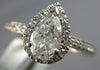 .86CT DIAMOND 14KT WHITE GOLD 3D CLASSIC PEAR SHAPE & ROUND HALO ENGAGEMENT RING