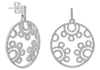 ESTATE 1.07CT DIAMOND 14KT WHITE GOLD 3D MULTI CIRCULAR FUN HANGING EARRINGS