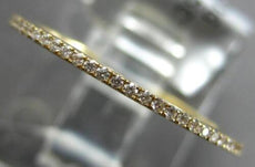 ESTATE .15CT DIAMOND 18K YELLOW GOLD ROUND 1MM ETERNITY WEDDING ANNIVERSARY RING