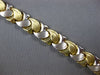 ESTATE WIDE 14KT 2 TONE GOLD 3D MATTE & SHINY MULTI LEAF CRISS CROSS BRACELET
