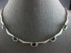 4.65CT DIAMOND & AAA SAPPHIRE 14KT WHITE GOLD MULTI FLOWER BY THE YARD NECKLACE