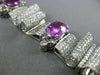 WIDE AGL CERTIFIED 26.43CT DIAMOND & PURPLE SAPPHIRE PLATINUM 3D TENNIS BRACELET