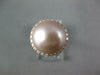 .32CT DIAMOND & AAA PINK SOUTH SEA PEARL 18KT ROSE GOLD CLASSIC HALO LOVE RING
