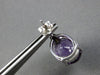 9.05CT DIAMOND & AAA AMETHYST 14KT WHITE GOLD OVAL & ROUND LEAF STUD EARRINGS