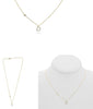 .08CT DIAMOND 14KT YELLOW GOLD 3D INITIAL D SOLITAIRE BY THE YARD FUN NECKLACE