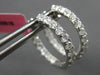 1.13CT DIAMOND 18K WHITE GOLD INSIDE OUT MULTI ROW ROUND HUGGIE HANGING EARRINGS