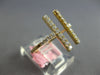 ESTATE .39CT DIAMOND 14KT YELLOW GOLD 3D CLASSIC DOUBLE BAR FUN RING