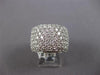 EXTRA LARGE 3.48CT DIAMOND 14KT WHITE GOLD PAVE SEMI ETERNITY ANNIVERSARY RING