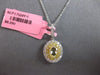 1.51CT WHITE & FANCY YELLOW DIAMOND 18K 2 TONE GOLD 3D OVAL & ROUND HALO PENDANT