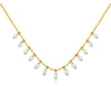 ESTATE .50CT DIAMOND 14KT YELLOW GOLD ROUND CHANDELIER BY THE YARD LOVE NECKLACE