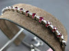 1.05CT DIAMOND AAA RUBY 14KT WHITE GOLD SEMI ETERNITY ADJUSTABLE TENNIS BRACELET