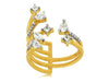 ESTATE WIDE .82CT DIAMOND 14KT YELLOW GOLD 3D MULTI SHAPE TENSION FUN RING