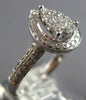 .70CT DIAMOND 18KT WHITE GOLD 3D CLASSIC ROUND CLUSTER PEAR SHAPE HALO LOVE RING