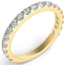 .86CT DIAMOND 14K YELLOW GOLD ROUND SHARED PRONG 3/4TH ETERNITY ANNIVERSARY RING