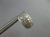 WIDE 1.0CT DIAMOND 14KT WHITE GOLD 3D CLASSIC MULTI ROW HUGGIE HANGING EARRINGS