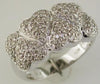 ESTATE .75CT DIAMOND 14KT WHITE GOLD 3D MULTI HEART CRISS CROSS LOVE RING
