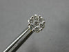 .50CT DIAMOND 14KT YELLOW GOLD 3D CLASSIC CLUSTER FLOWER INVISIBLE STUD EARRINGS