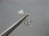 ESTATE .50CT DIAMOND 14KT WHITE GOLD 3D ROUND 4 PRONG SCREWBACK STUD EARRINGS