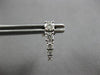 ESTATE .72CT DIAMOND 18KT WHITE GOLD 3D ROUND GRADUATING FUN HANGING EARRINGS