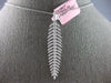 LARGE .57CT DIAMOND 14KT WHITE GOLD CLASSIC MULTI LEAF FLEXIBLE FUN LOVE PENDANT