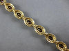 10.71CT DIAMOND & AAA GARNET 14KT YELLOW GOLD 3D OVAL & ROUND TENNIS BRACELET