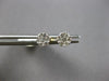 ESTATE SMALL .25CT DIAMOND 14K WHITE GOLD CLUSTER INVISIBLE FLOWER STUD EARRINGS