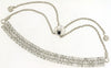 3.0CT DIAMOND 14KT WHITE GOLD 3D 3 ROW FLEXIBLE BAR ADJUSTABLE TENNIS BRACELET