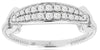 .25CT DIAMOND 14K WHITE GOLD CLASSIC 2 ROW GRADUATING LOVE KNOT ANNIVERSARY RING