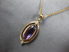 ESTATE 1.15CT DIAMOND & AAA AMETHYST 14KT ROSE GOLD 3D FILIGREE FLOATING PENDANT