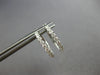ESTATE .62CT DIAMOND 14KT WHITE GOLD 3D ROUND INSIDE OUT HOOP HANGING EARRINGS