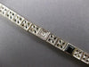 LONG ART DECO 1.60CT OLD MINE DIAMOND & AAA SAPPHIRE 14KT WHITE GOLD 3D BRACELET