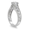 WIDE 1.25CT DIAMOND 14K WHITE GOLD 3D ROUND INFINITY ENGAGEMENT WEDDING RING