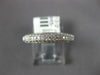 ESTATE .55CT DIAMOND 18KT WHITE GOLD CLASSIC 3 ROW PAVE WEDDING ANNIVERSARY RING