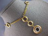 LARGE .15CT DIAMOND 14KT 2 TONE GOLD MULTI CIRCULAR BY THE YARD LARIAT NECKLACE