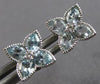 1.31CT DIAMOND & AAA AQUAMARINE 14KT WHITE GOLD PEAR SHAPE & ROUND STUD EARRINGS