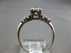 ANTIQUE .57CT OLD MINE DIAMOND PLATINIM FISHTAIL 5 STONE ENGAGEMENT RING #28024