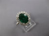 WIDE 2CT DIAMOND & AAA EMERALD 14KT WHITE GOLD OVAL & ROUND HALO ENGAGEMENT RING