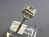 .48CT DIAMOND 14K YELLOW GOLD ROUND CLUSTER SQUARE PAST PRESENT FUTURE LOVE RING