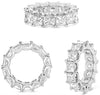 LARGE 10.66CT DIAMOND PLATINUM PRINCESS CLASSIC LUCIDA WEDDING ANNIVERSARY RING