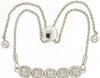 .39CT DIAMOND 14KT WHITE GOLD 3D ROUND CLUSTER SQUARE ADJUSTABLE TENNIS BRACELET