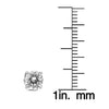 ESTATE 1.25CT DIAMOND 14KT WHITE GOLD 3D CLASSIC ROUND FOUR PRONG STUD EARRINGS