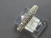 .98CT DIAMOND 14KT WHITE GOLD 3D CLASSIC 2 ROW ETERNITY WEDDING ANNIVERSARY RING