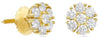 1.26CT DIAMOND 14KT YELLOW GOLD 3D ROUND CLASSIC FLOWER SCREWBACK FUN EARRINGS