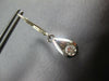 ESTATE .25CT DIAMOND 14K WHITE GOLD CLASSIC SOLITAIRE TEAR DROP HANGING EARRINGS