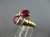 WIDE 3.15CT DIAMOND & AAA RUBY 14KT TWO TONE GOLD CRISS CROSS SNAKE RING #275412