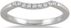 .09CT DIAMOND 14KT WHITE GOLD 3D ROUND SEMI CIRCULAR WEDDING ANNIVERSARY RING