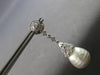 LARGE .80CT DIAMOND & AAA SOUTH SEA PEARL 18K WHITE GOLD FLOWER HANGING EARRINGS
