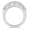 ESTATE 2CT DIAMOND 14KT WHITE GOLD CLASSIC 5 STONE SHARED PRONG ENGAGEMENT RING